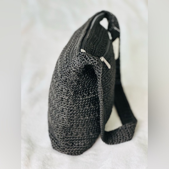 The Sak Black Crochet Shoulder Bag - Picture 10 of 12